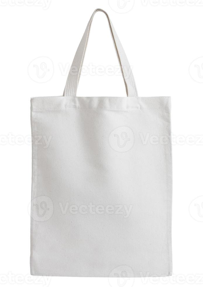 white fabric bag isolated on white background with clipping path photo