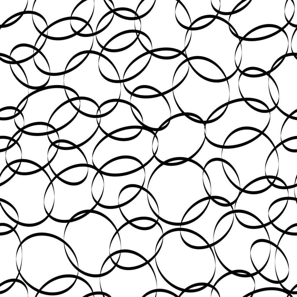 Black and white pattern ovals vector