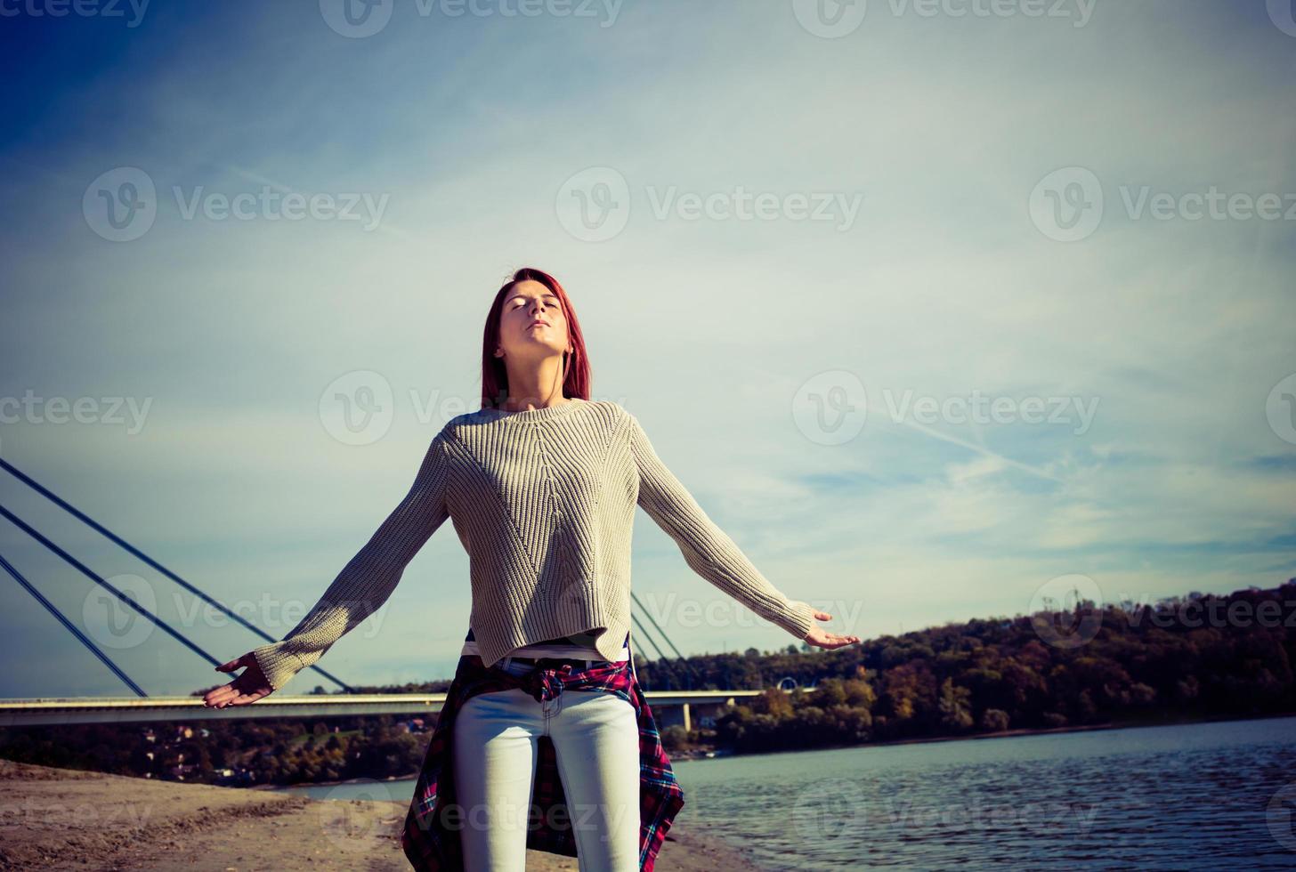 Enjoying in freedom and fresh air. photo