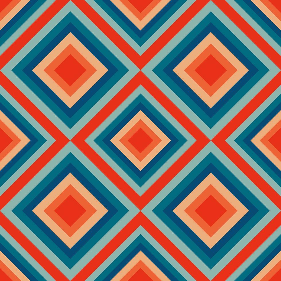 patrón estético vintage con triángulos al estilo de los años 70 y 60 vector