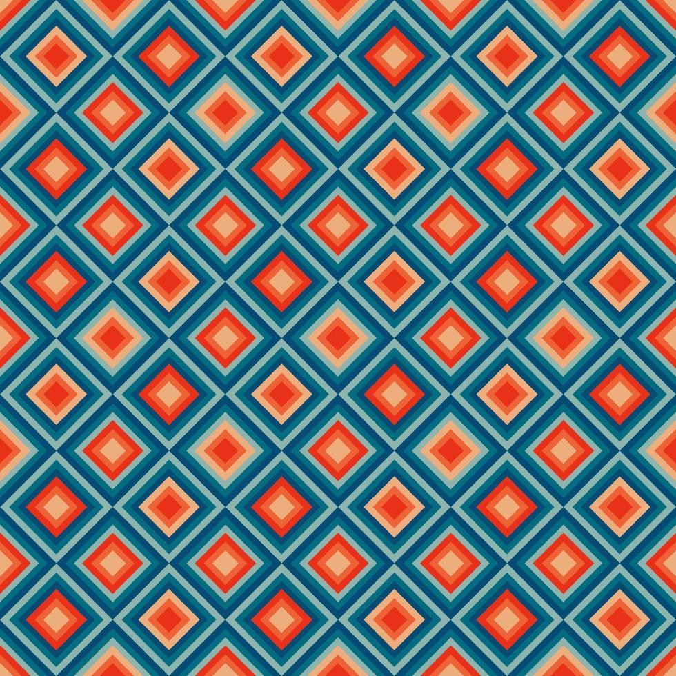 Vintage aestethic pattern with triangles in the style of the 70s and 60 vector