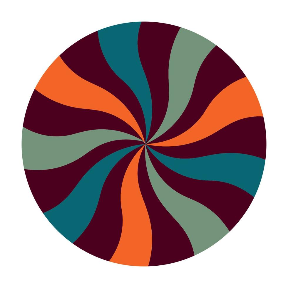 round candy in groovy style vector