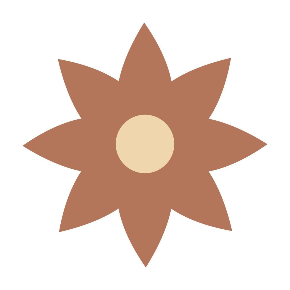 flor en estilo retro maravilloso. icono de vector simple