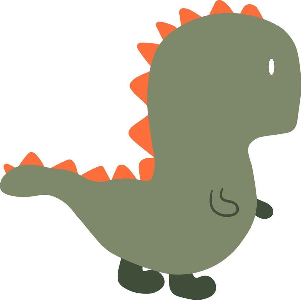 dinosaurio t-rex. dinosaurio verde, mundo jurásico. ilustración vectorial vector