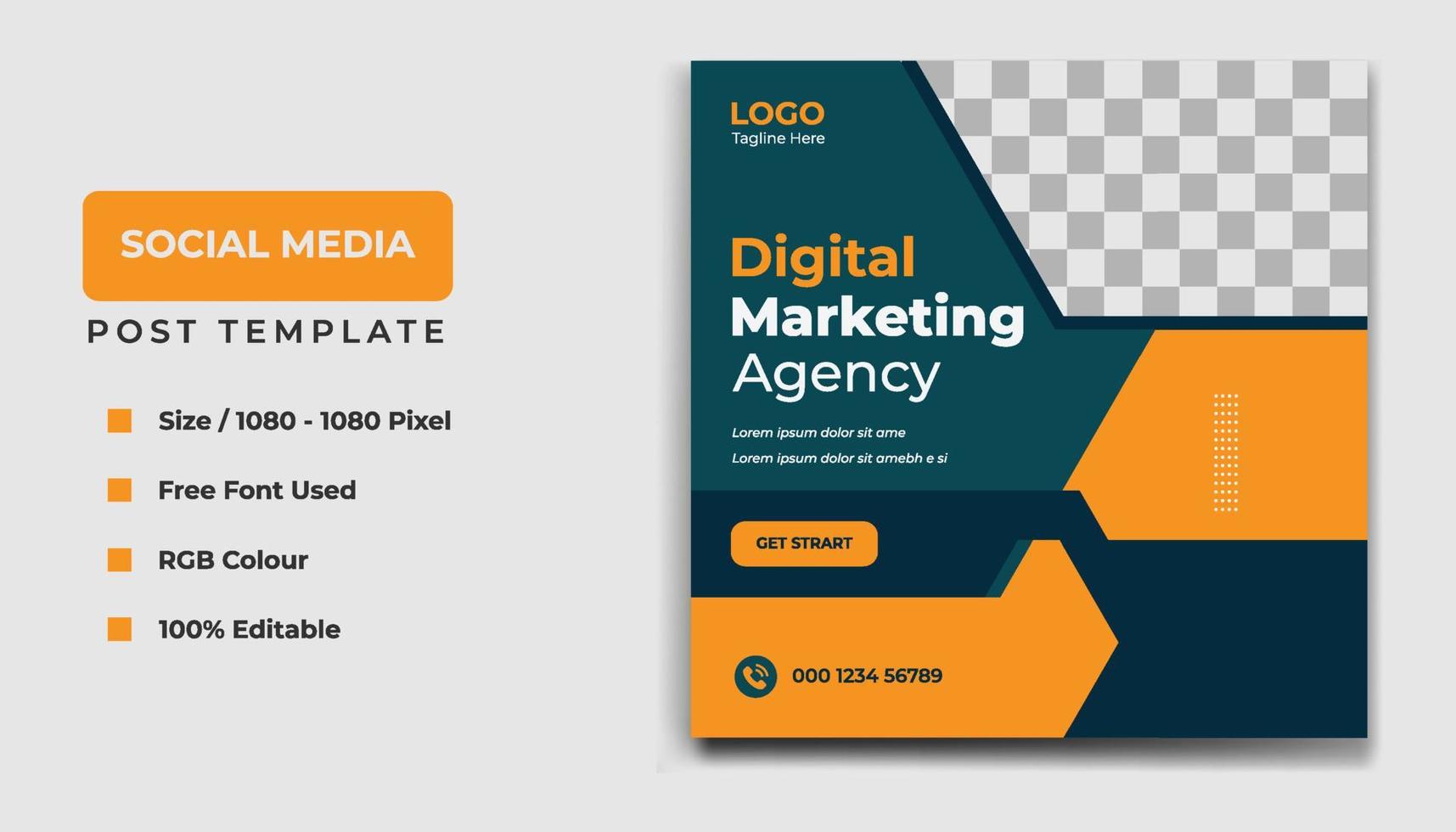 Digital Marketing Social Media Web Banner Template Design vector