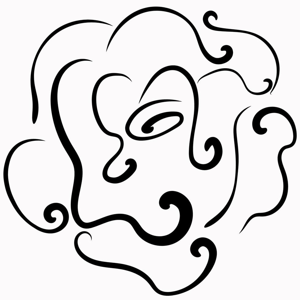 Sketch rose, hand drawn, ink style vector