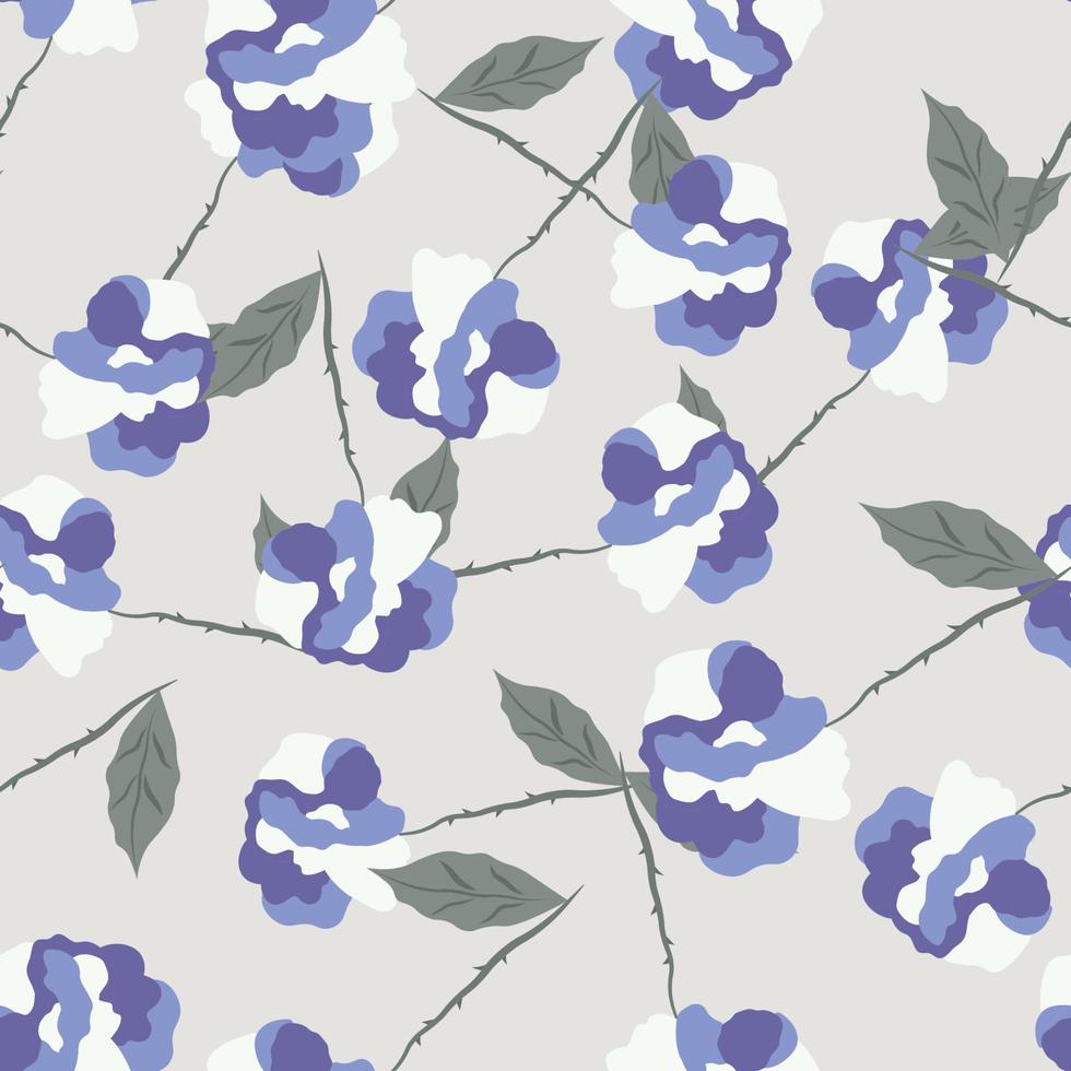 Seamless background with roses. Vector. Hand drawing. vector