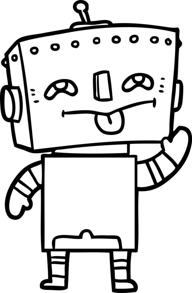 Vector cartoon robot