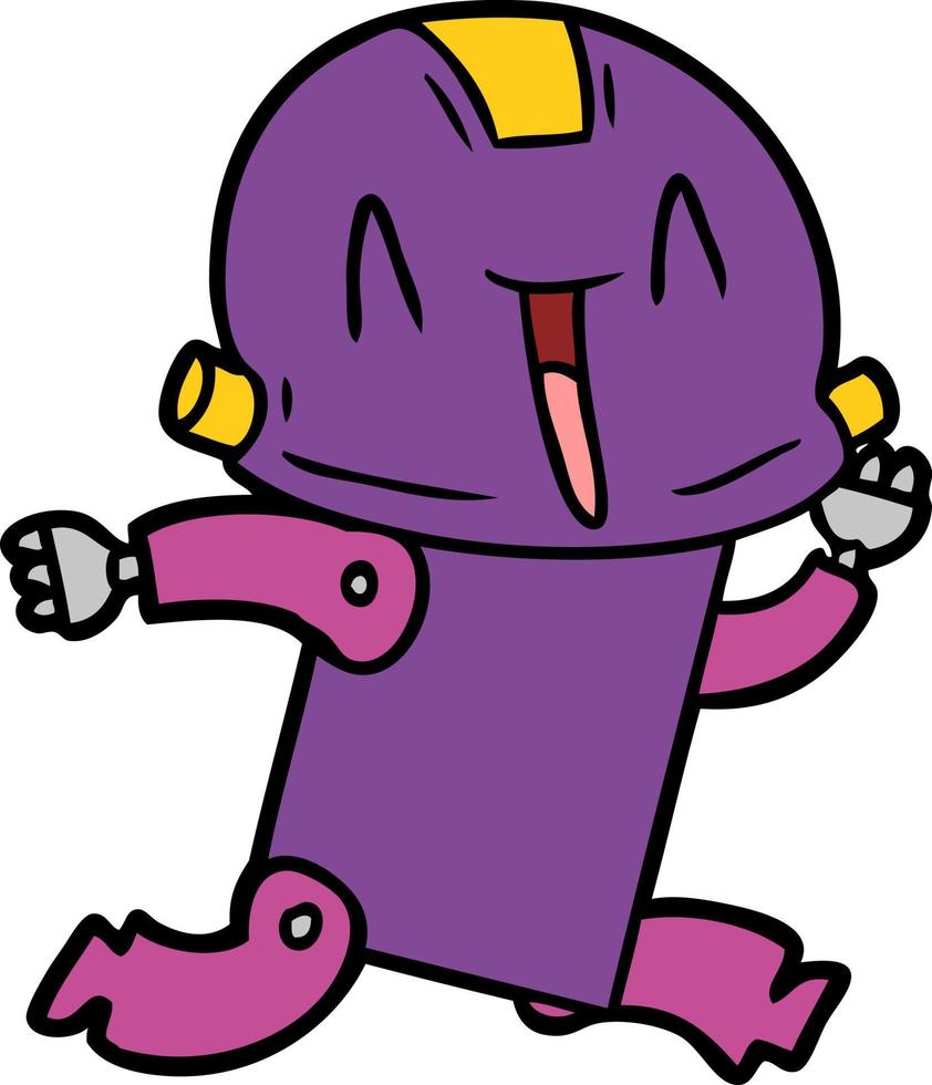 Vector cartoon robot