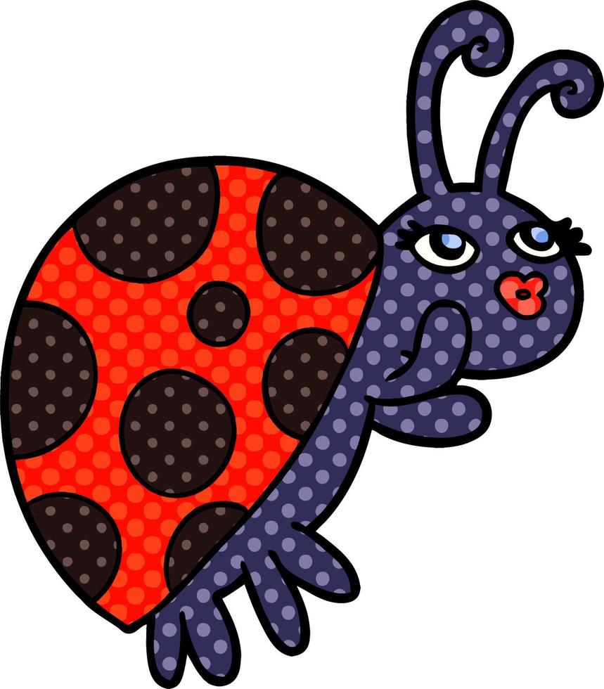 Vector cartoon ladybug