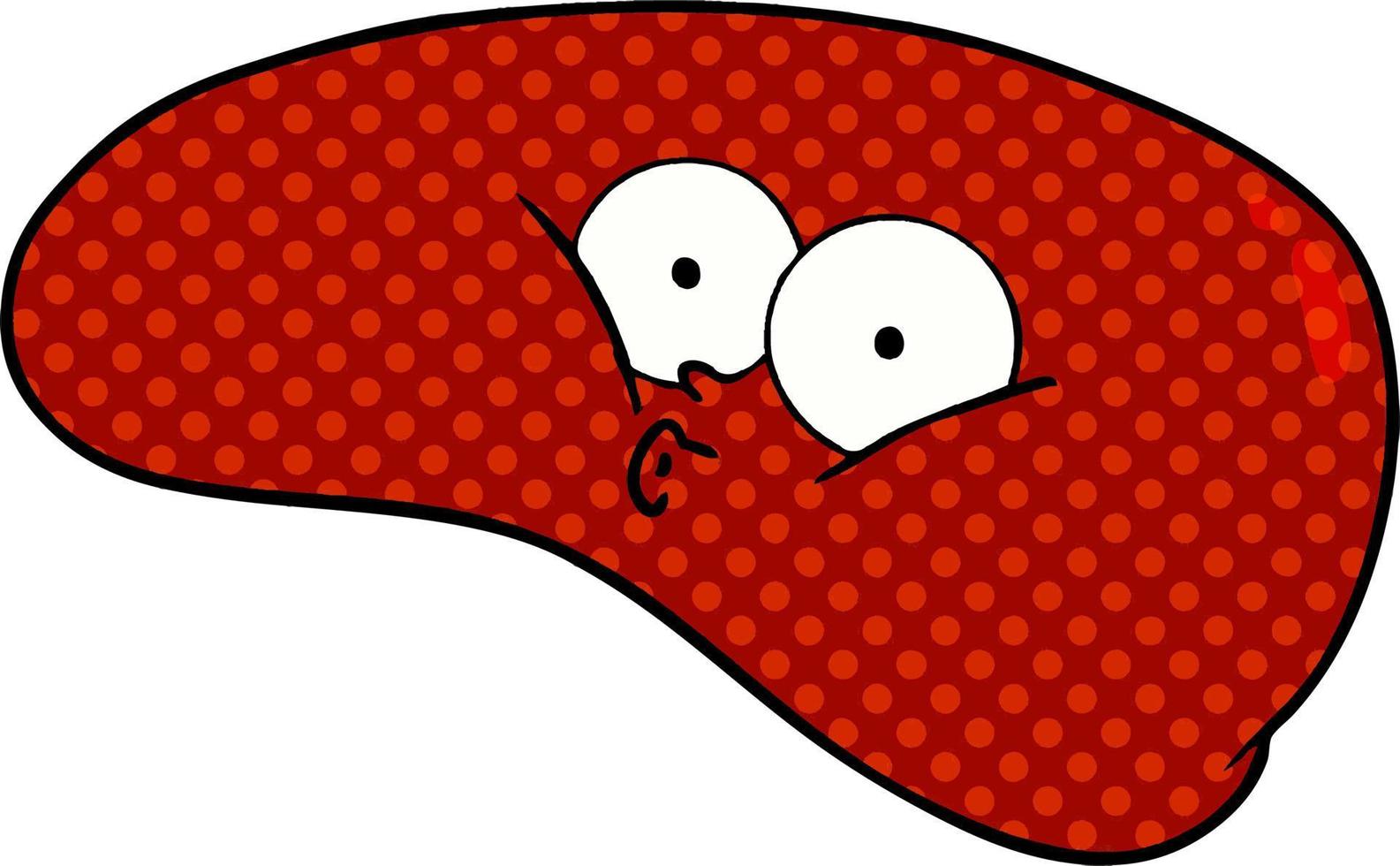Vector cartoon liver