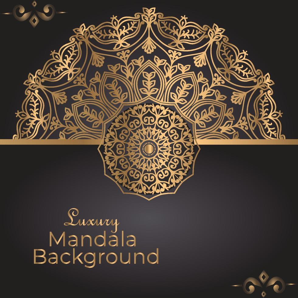 Luxury mandala background design temolate vector