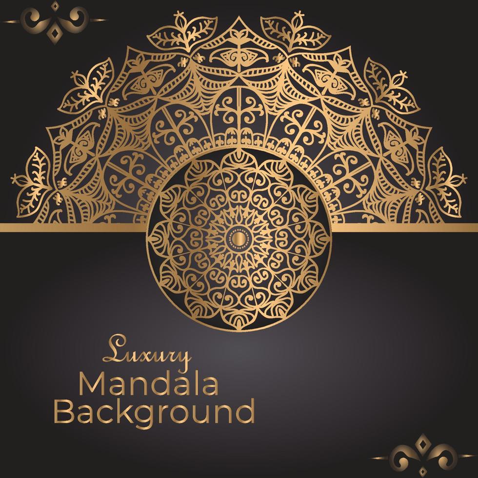 plantilla de diseño de fondo de mandala de lujo vector