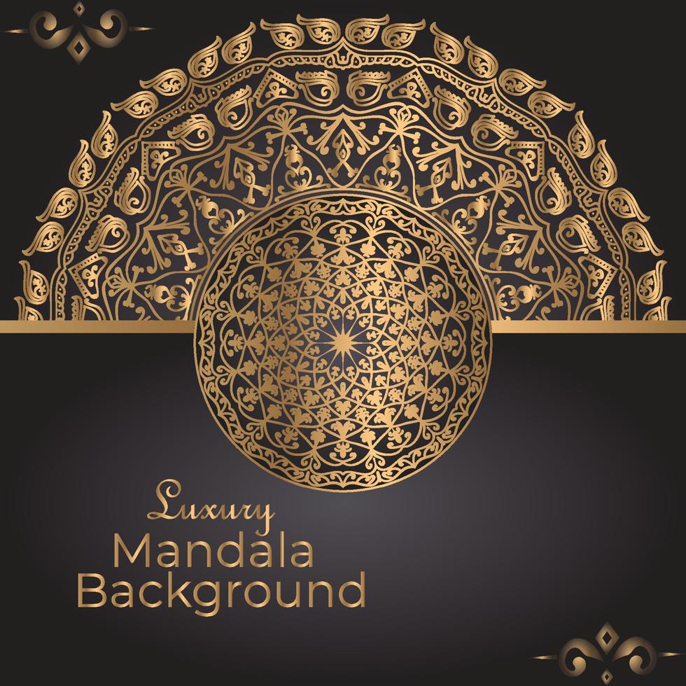 Luxury mandala background design temolate vector