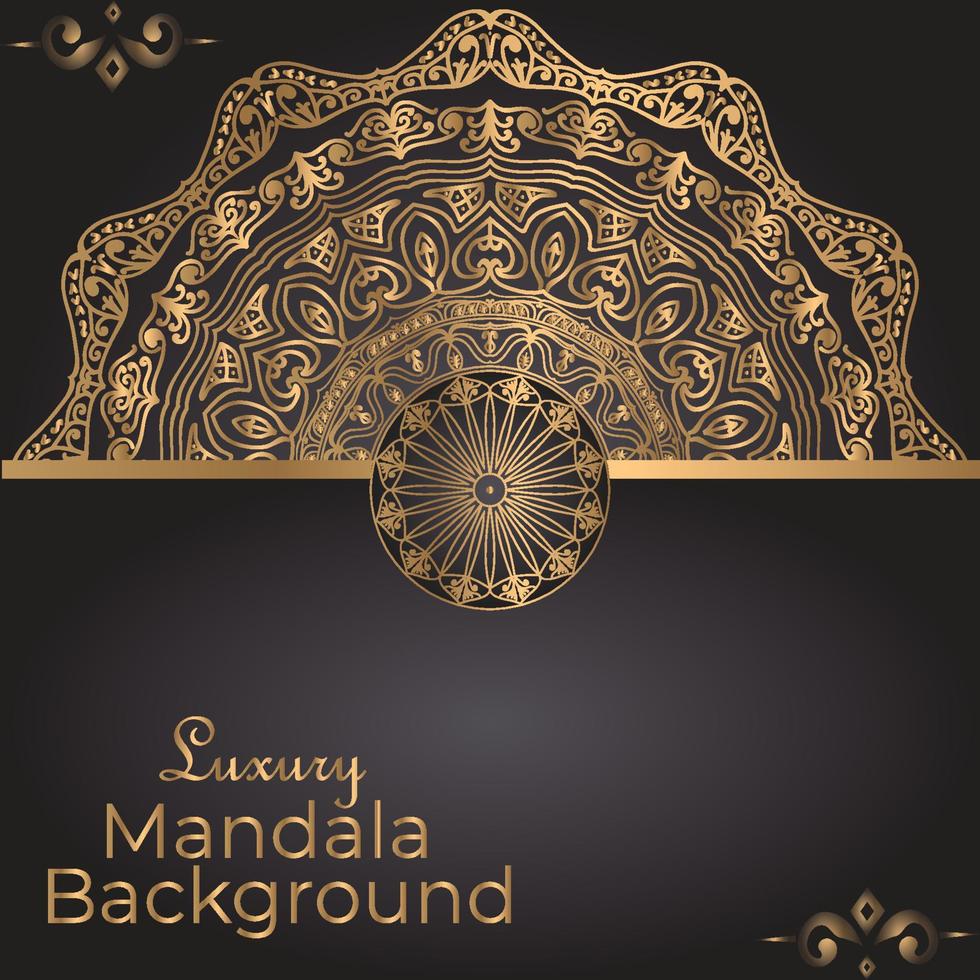 Luxury mandala background design temolate vector