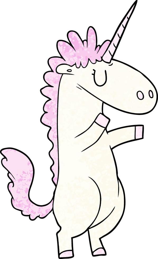 happy cartoon unicorn vector