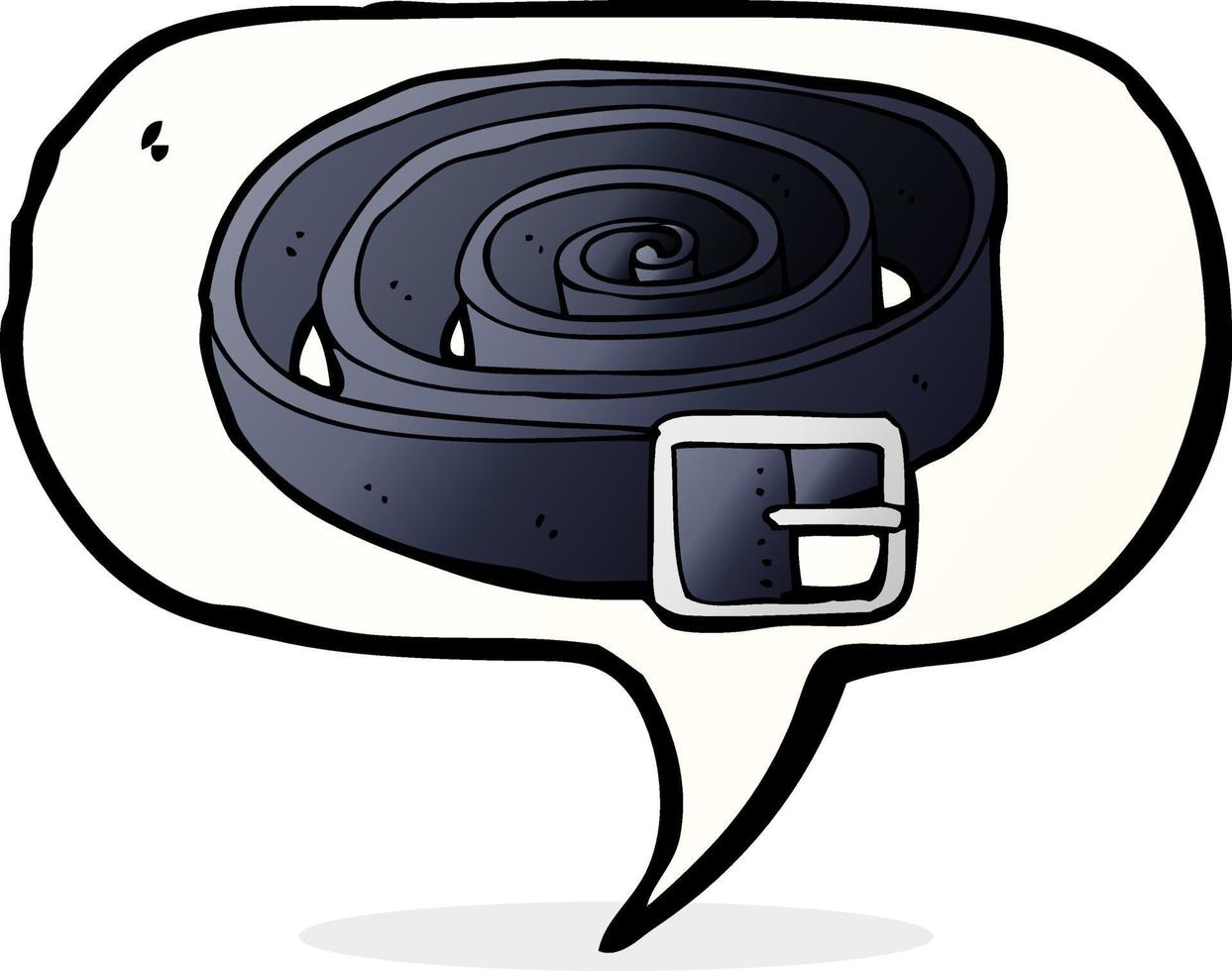 cartoon leather belt with speech bubble vector