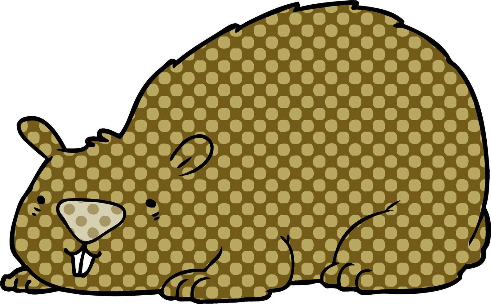 wombat marrón de dibujos animados vector