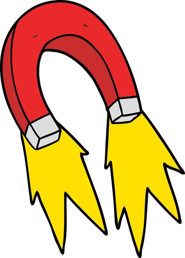 cartoon red magnet vector