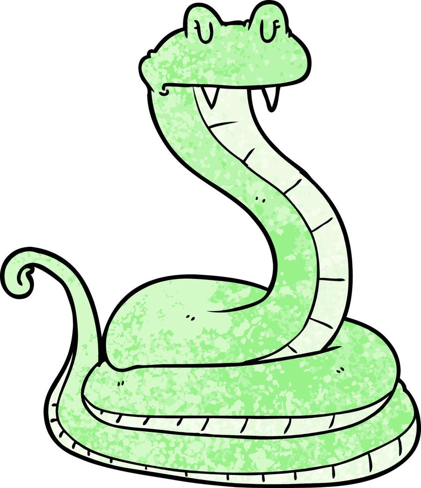 cartoon green snake vector