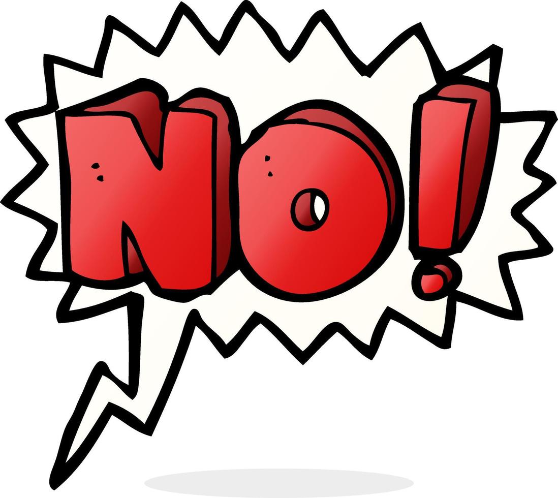 cartoon no symbol with speech bubble vector