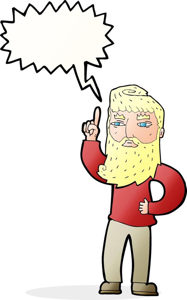 cartoon man with idea with speech bubble vector