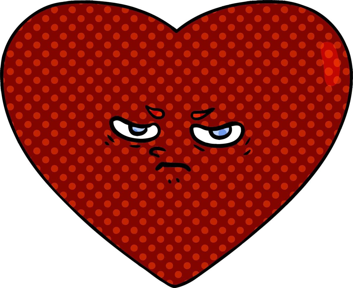 cartoon red heart vector