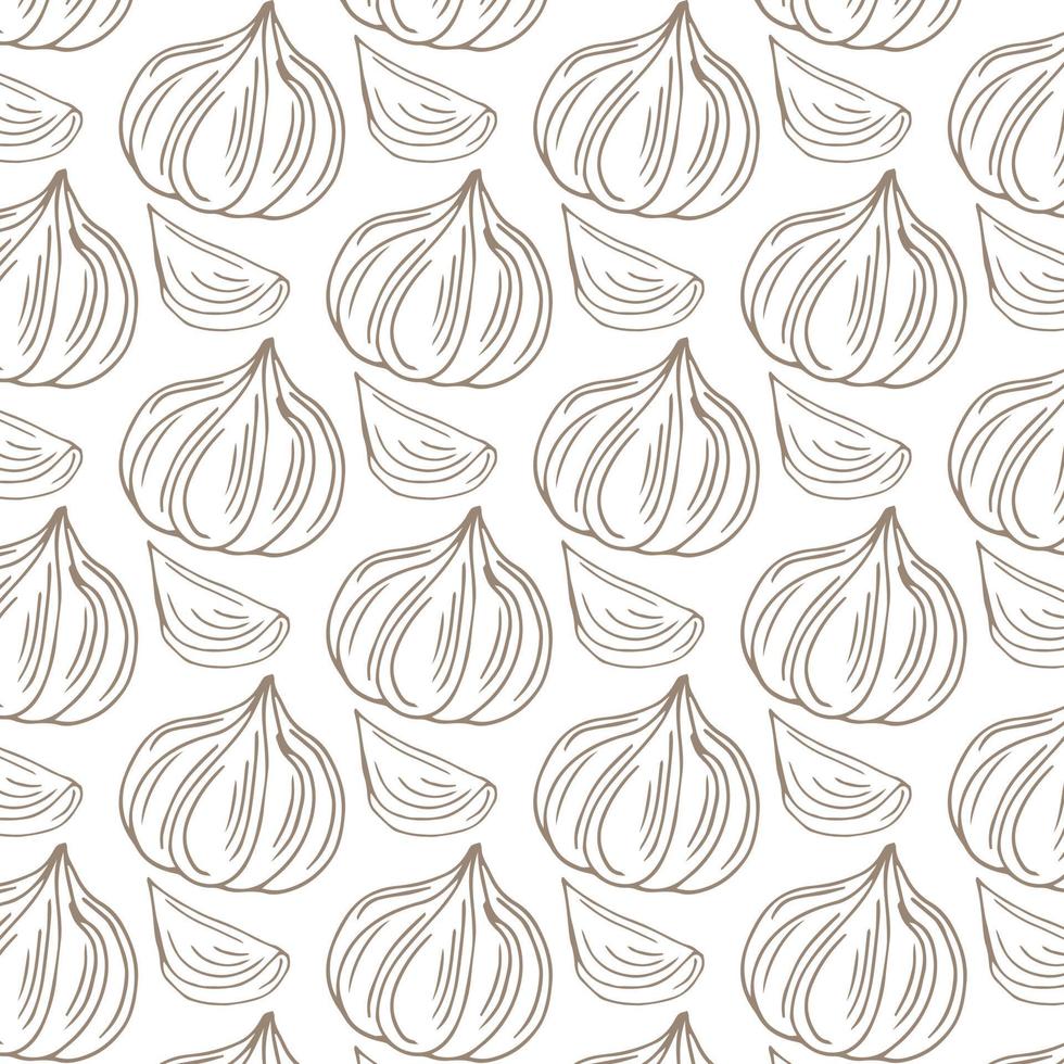 Garlic pattern wallpaper. Garlic vector. wallpaper. Garlic symbol vector. vector