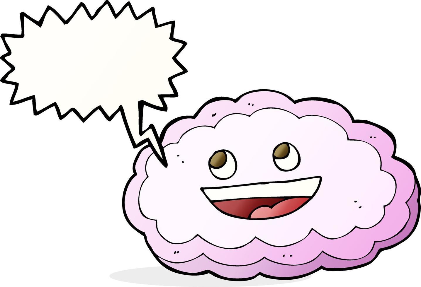 cartoon decorative cloud with speech bubble vector