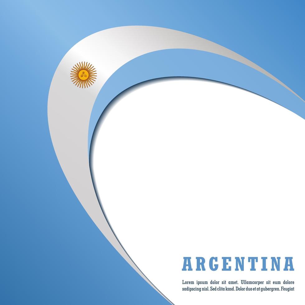 vector background argentina flag with ball, vector illustration and text, perfect color combination.