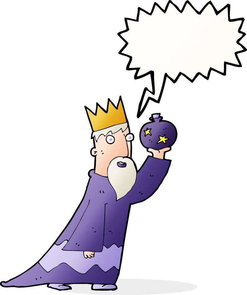 one of the three wise men with speech bubble vector