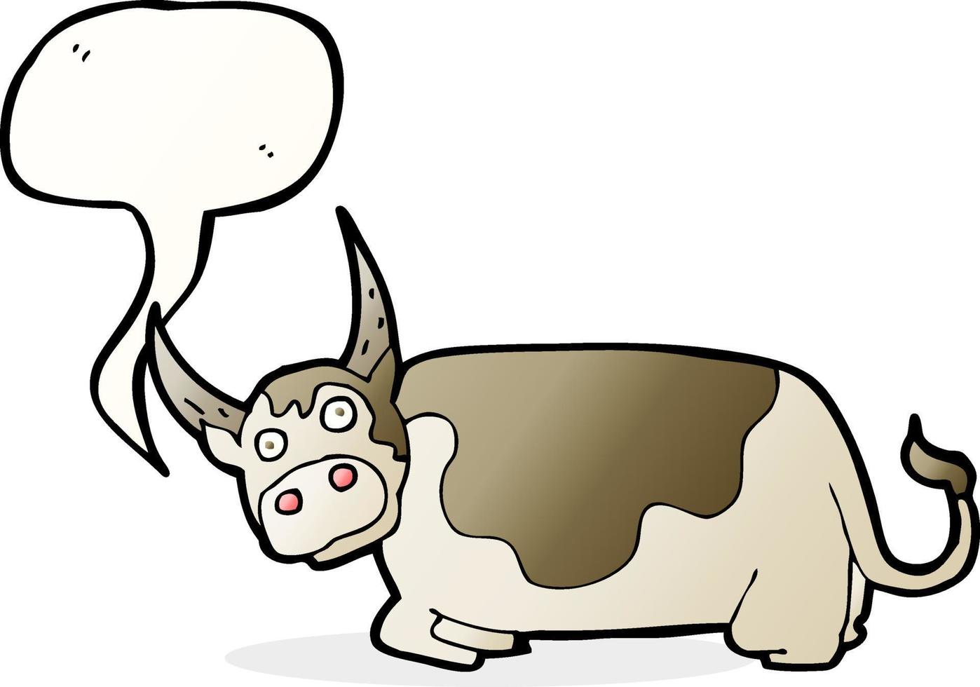 cartoon bull with speech bubble vector