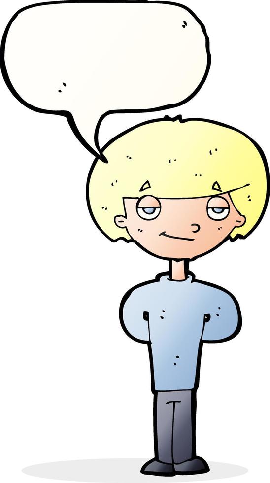cartoon happy man with speech bubble vector