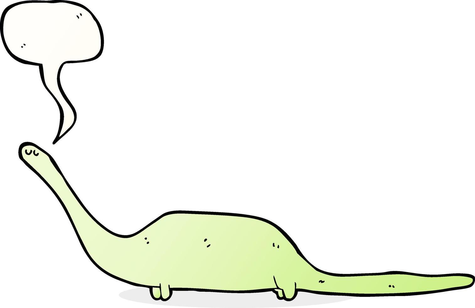 dinosaurio de dibujos animados con burbujas de discurso vector