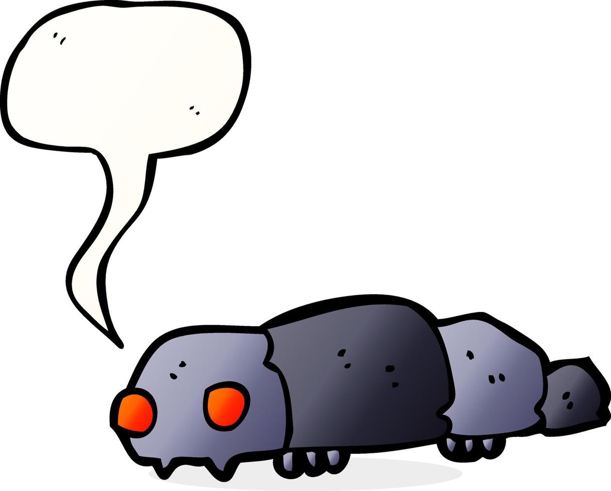 cartoon insect with speech bubble vector