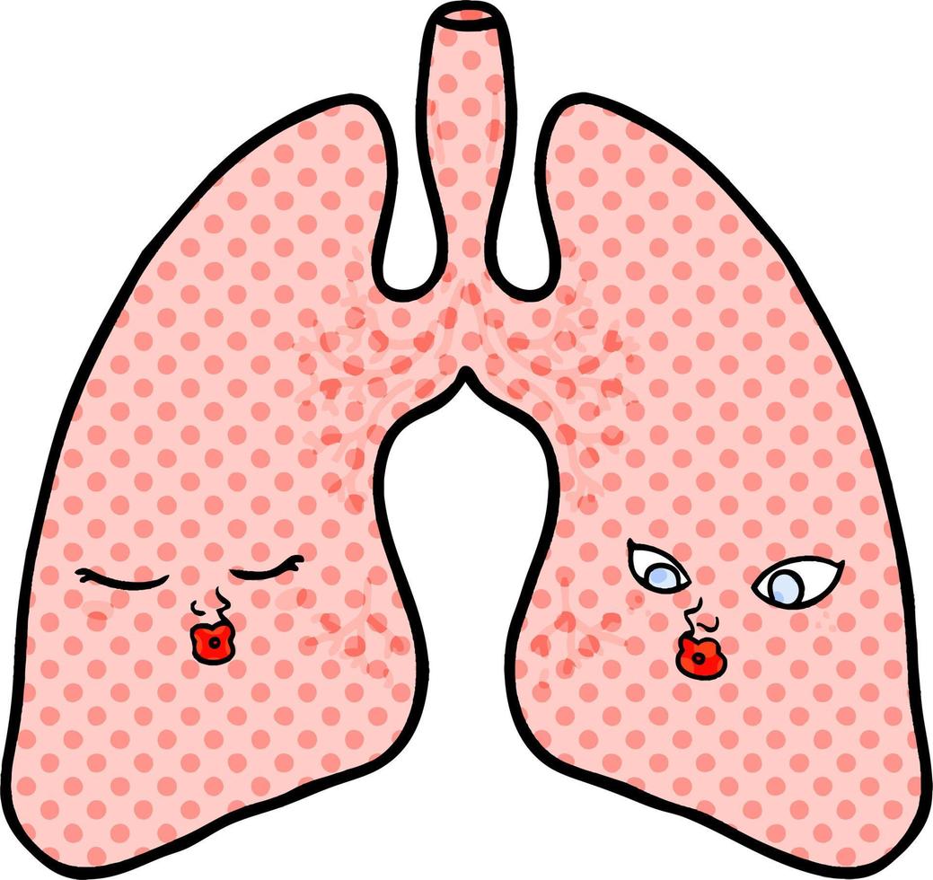 Vector cartoon lungs
