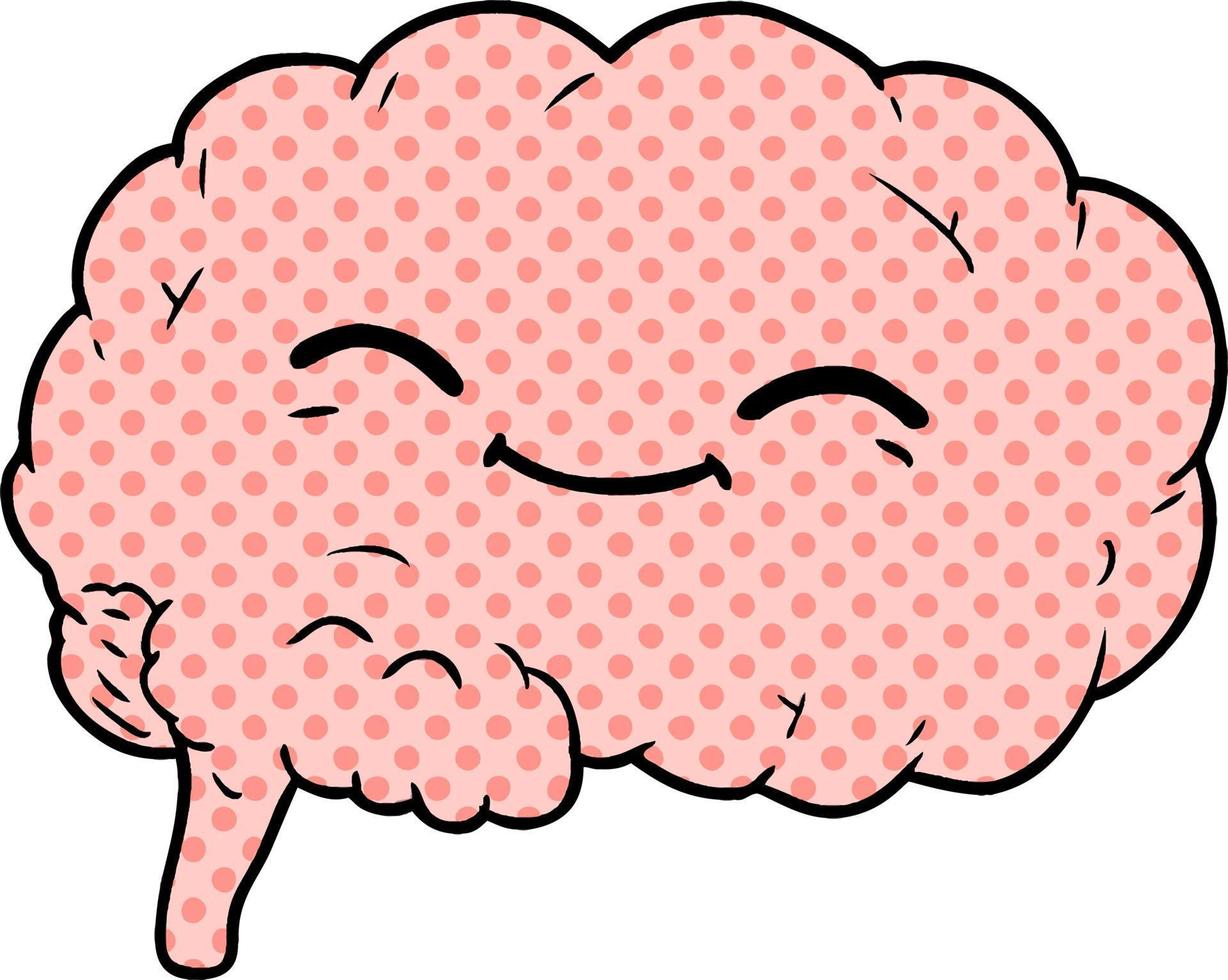 cartoon brain character vector