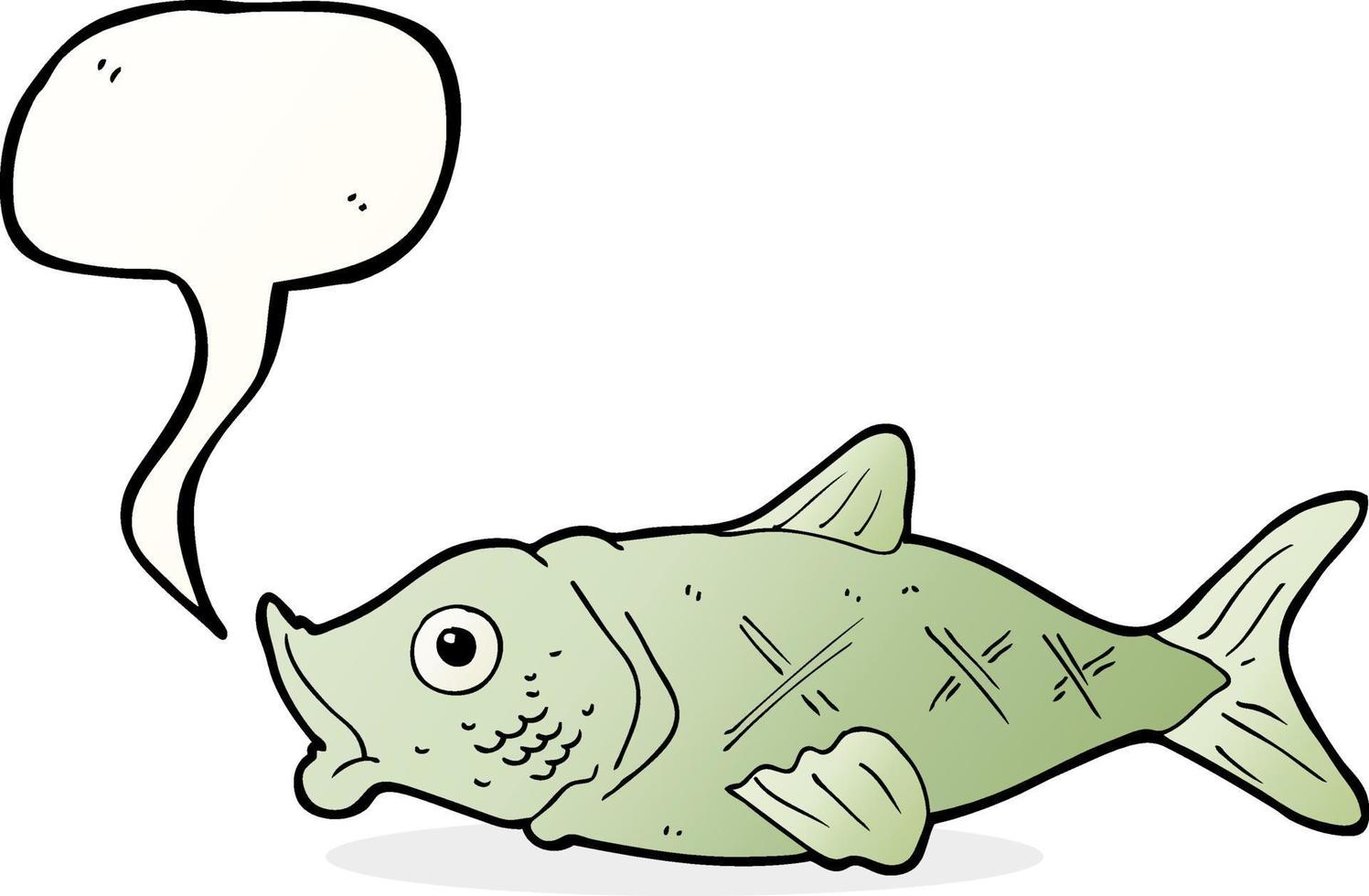 cartoon fish with speech bubble vector