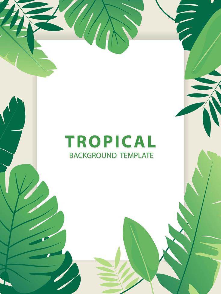 tropical background template vector