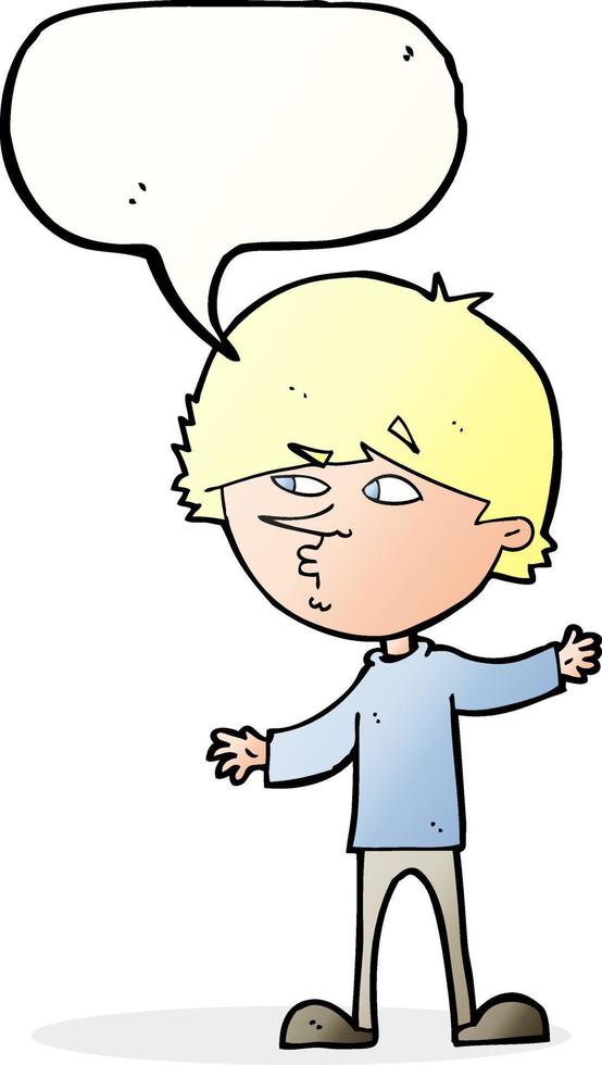 cartoon curious man with speech bubble vector