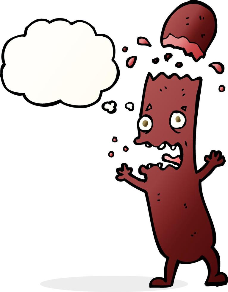 cartoon sausage with speech bubble vector