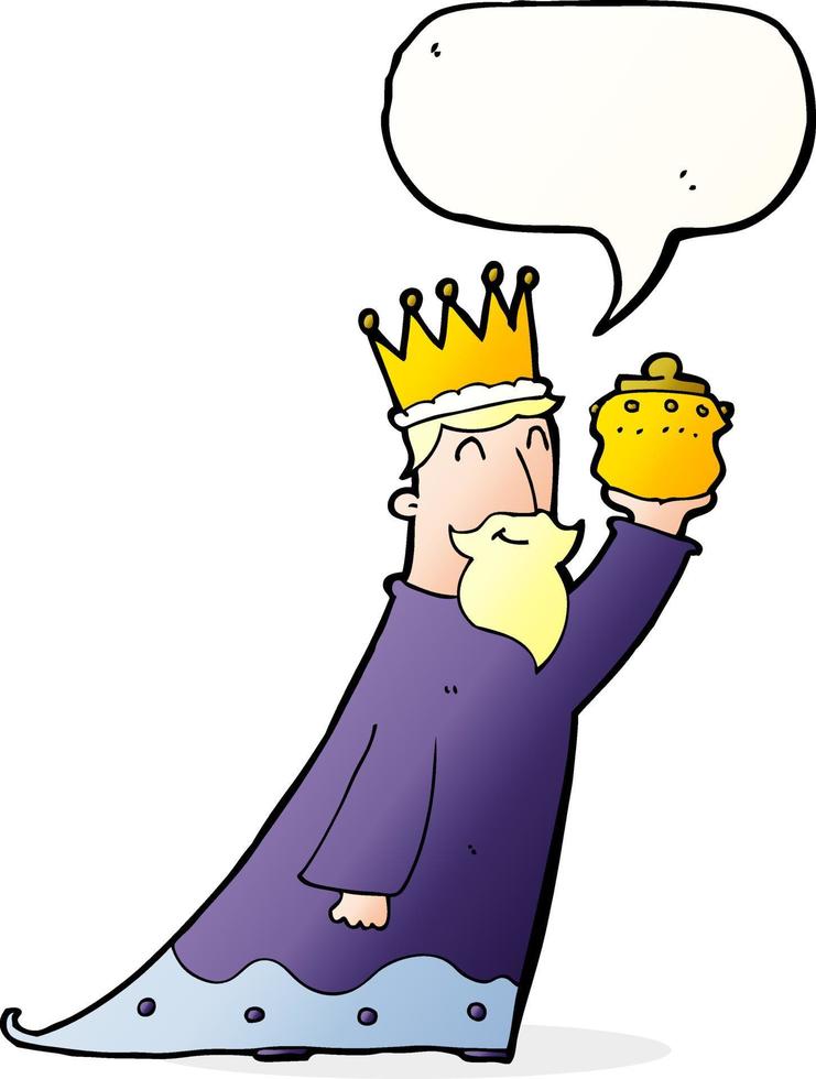 one of the three wise men with speech bubble vector