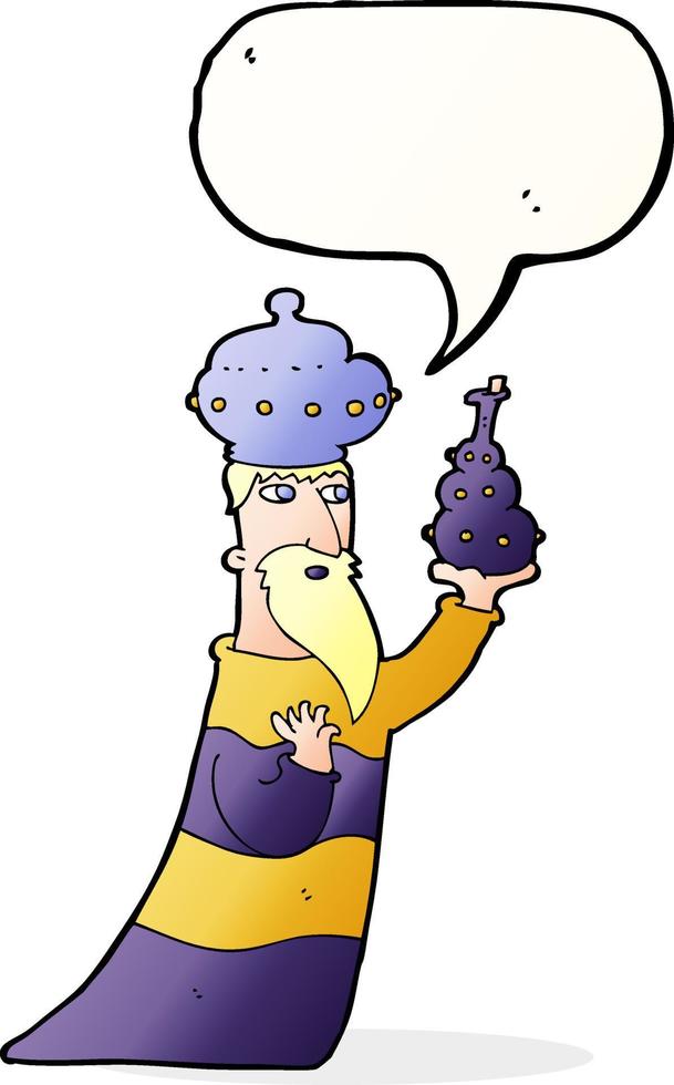 one of the three wise men with speech bubble vector