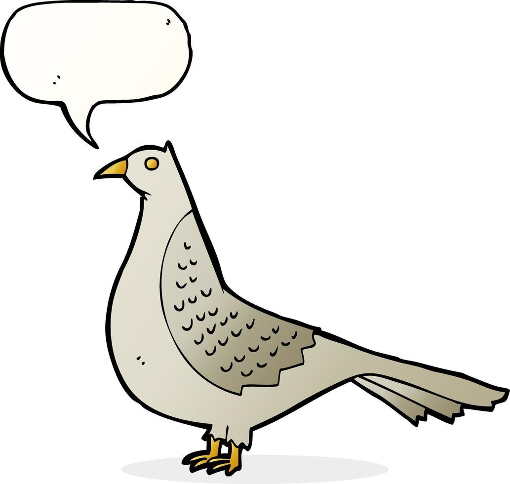 cartoon bird with speech bubble vector