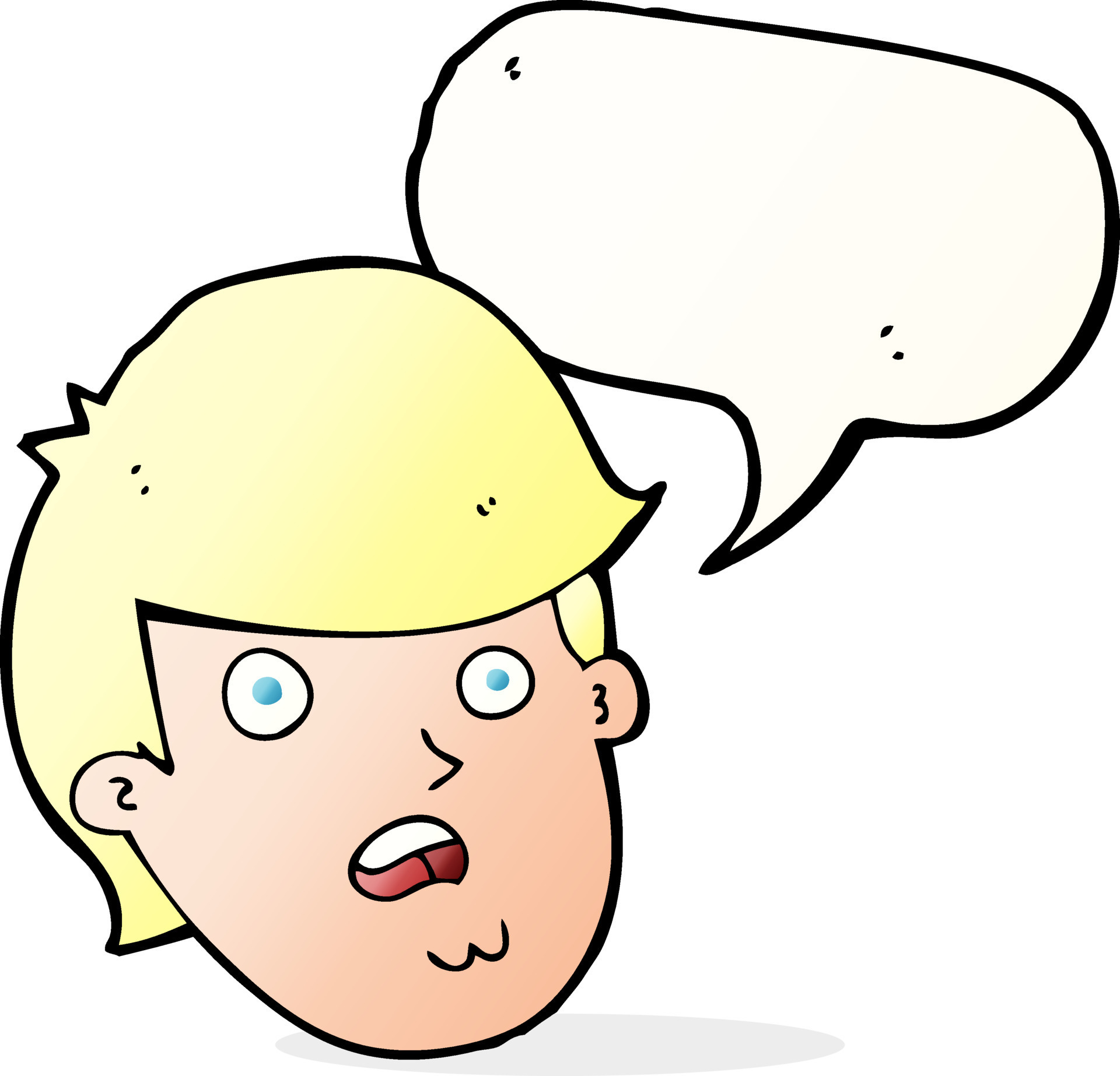cartoon man with big chin with speech bubble 12351929 Vector Art at Vecteezy