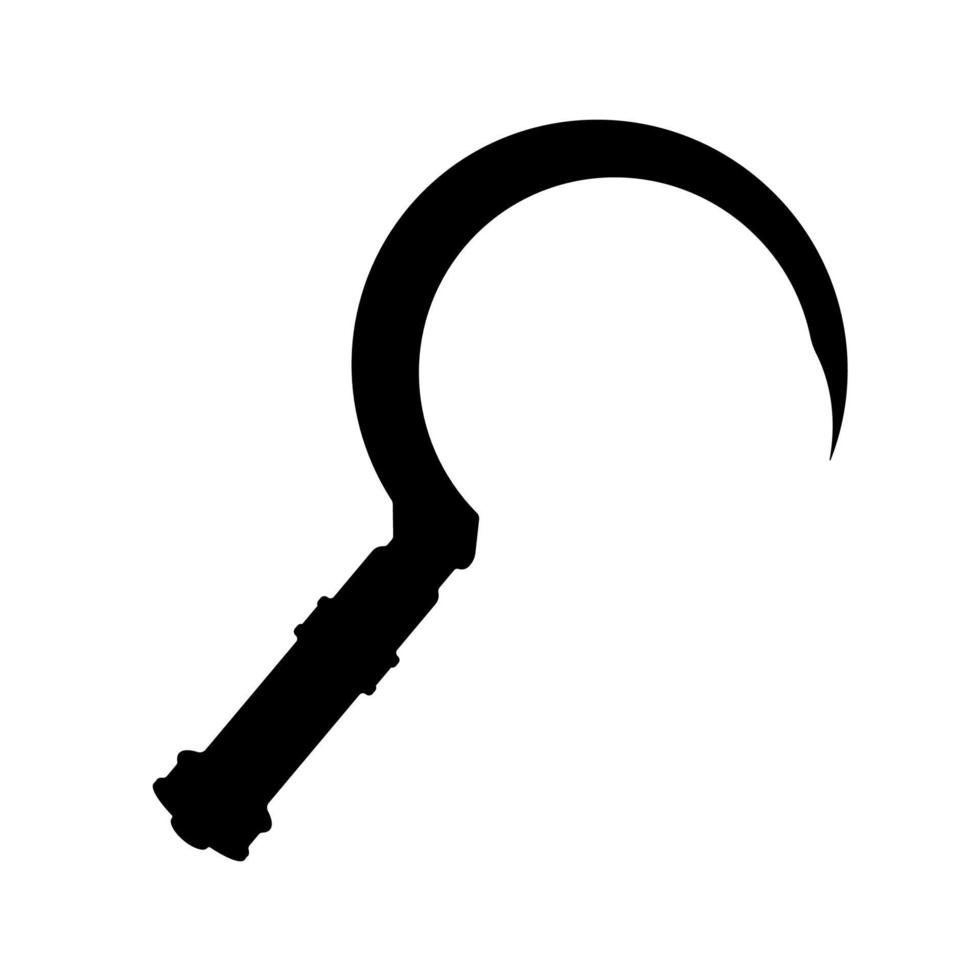 Sickle Silhouette, bagging hook Garden Tool Illustration vector