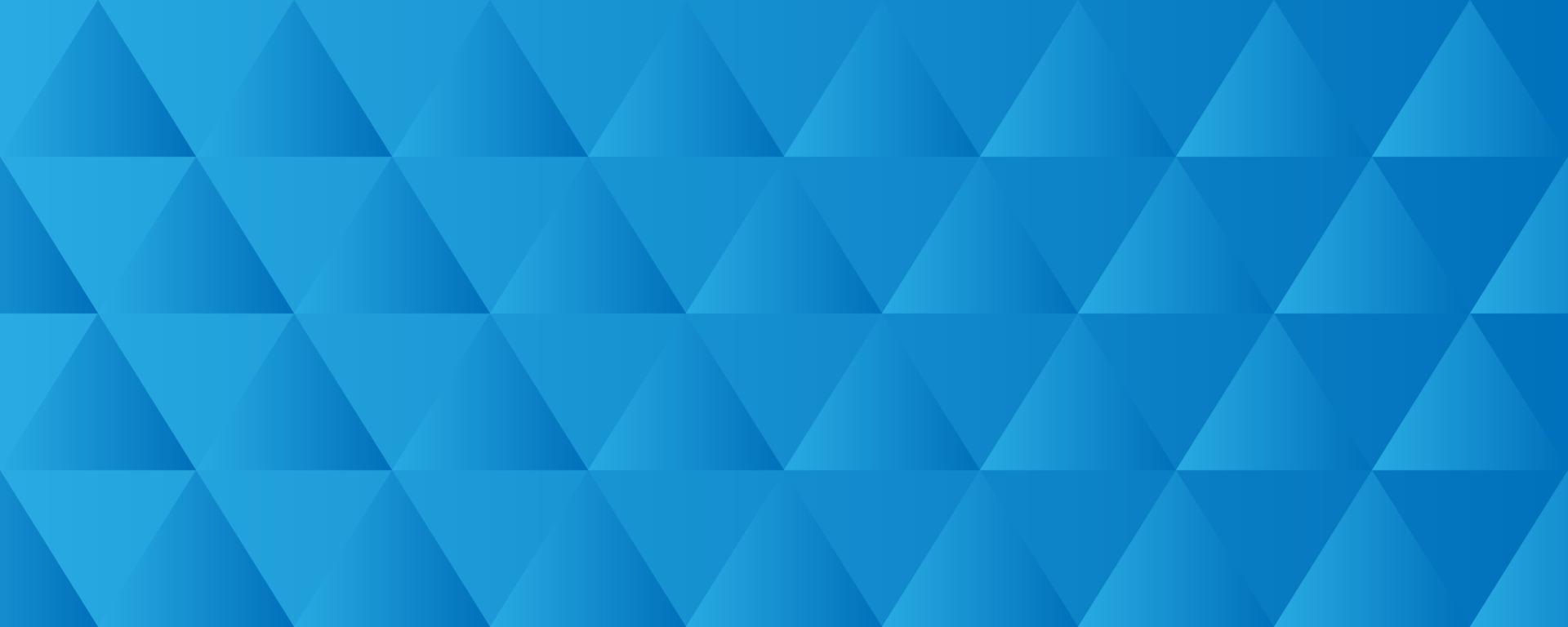 Abstract geometric background with gradient 3d triangles pattern in blue coloros vector