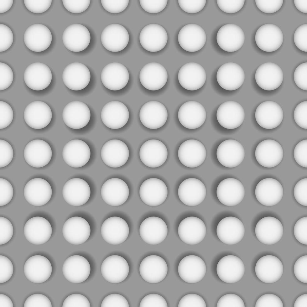 Abstract geometric seamless pattern with circles and shadow vector