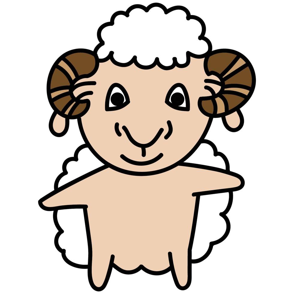 cartoon sheep cute vector