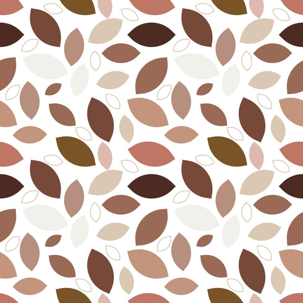 brown leaves pattern vector